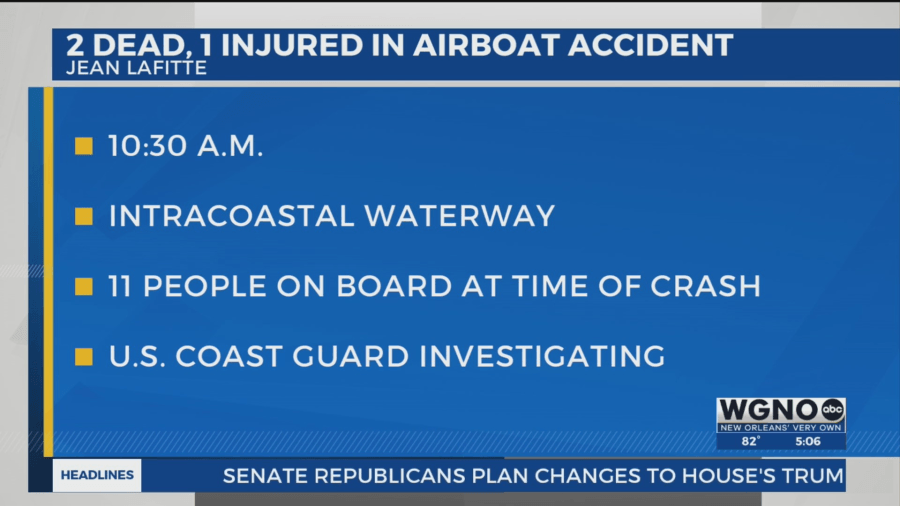 Coast Guard investigates Jean Lafitte airboat crash
