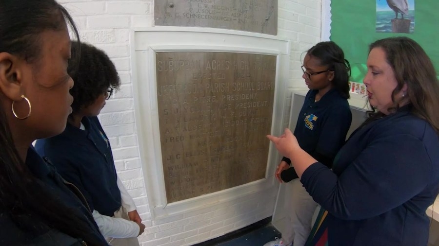Detective sisters uncover history at Jefferson Parish school