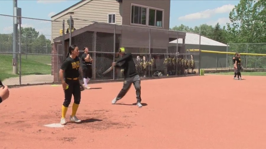 Black Hawk Softball practices in the dirt to prepare for World Series