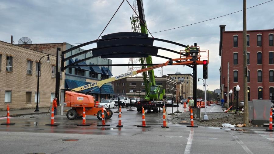 New welcome sign rises in Downtown Rock Island
