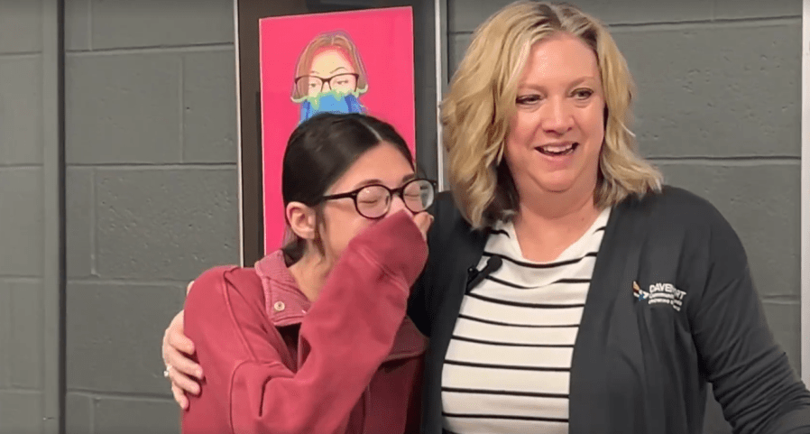 Davenport West's Olivia Pizano surprised with Dooley Scholarship