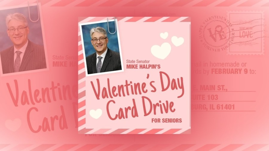 Sen. Halpin collects cards to send to seniors for Valentine's Day