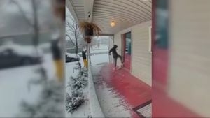 Group of teenagers kick door, tear down pride flag at local home