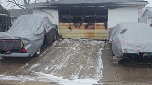 Fire sparks during mechanical work in Piqua garage, fire dept. says