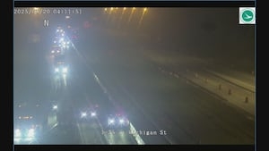 All lanes closed after semi hits guardrail on major interstate