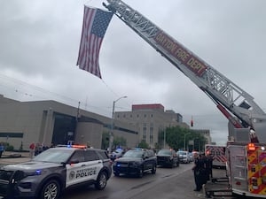 Body of deputy shot, killed in line of duty returns to Morrow County; procession began in Dayton