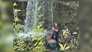 Person hospitalized after being rescued from Ludlow Falls; Fire department warns of dangers