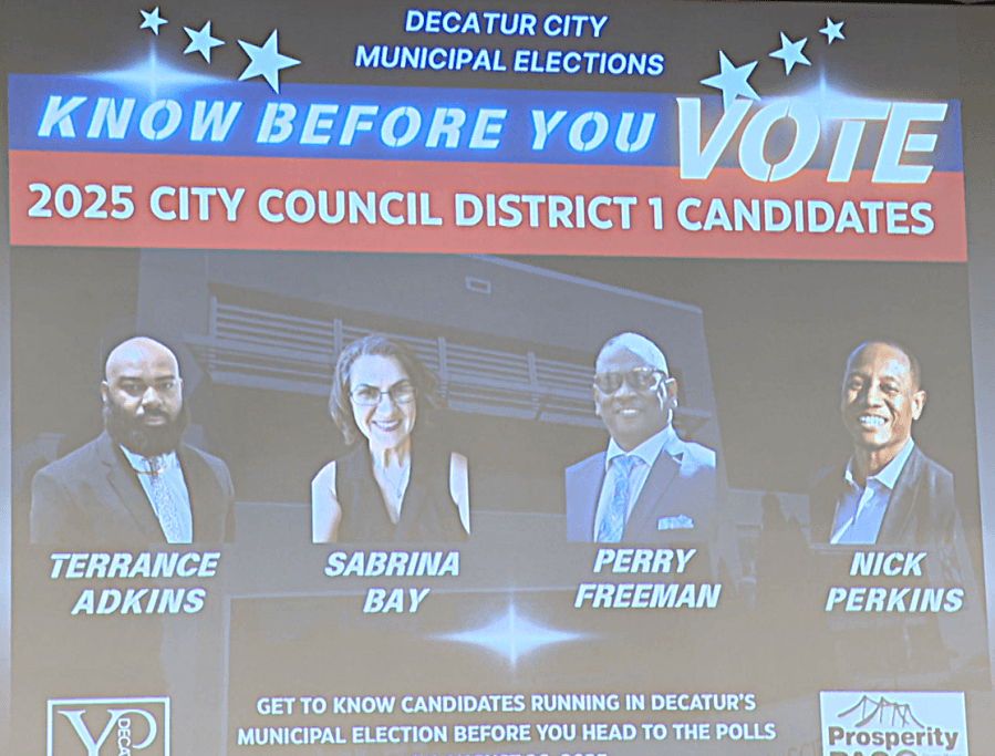 Decatur municipal election candidates face voters in forum