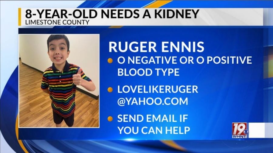 8-year-old from Limestone County looking for Kidney Donor