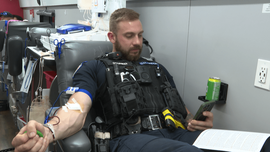 Madison Police, Fire compete to get blood donations