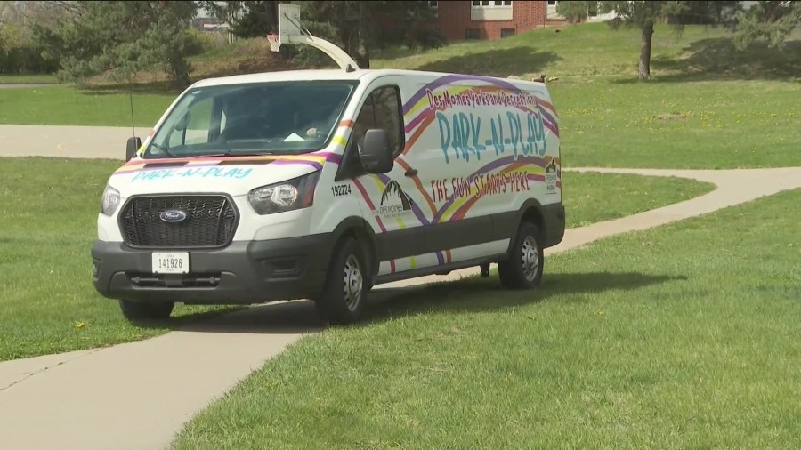 Park-N-Play: New mobile recreation vehicle brings park to DSM neighborhoods