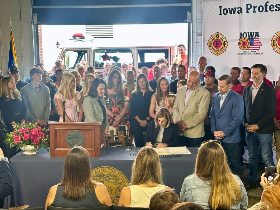 Gov. Reynolds signs bill to extend cancer coverage for first responders