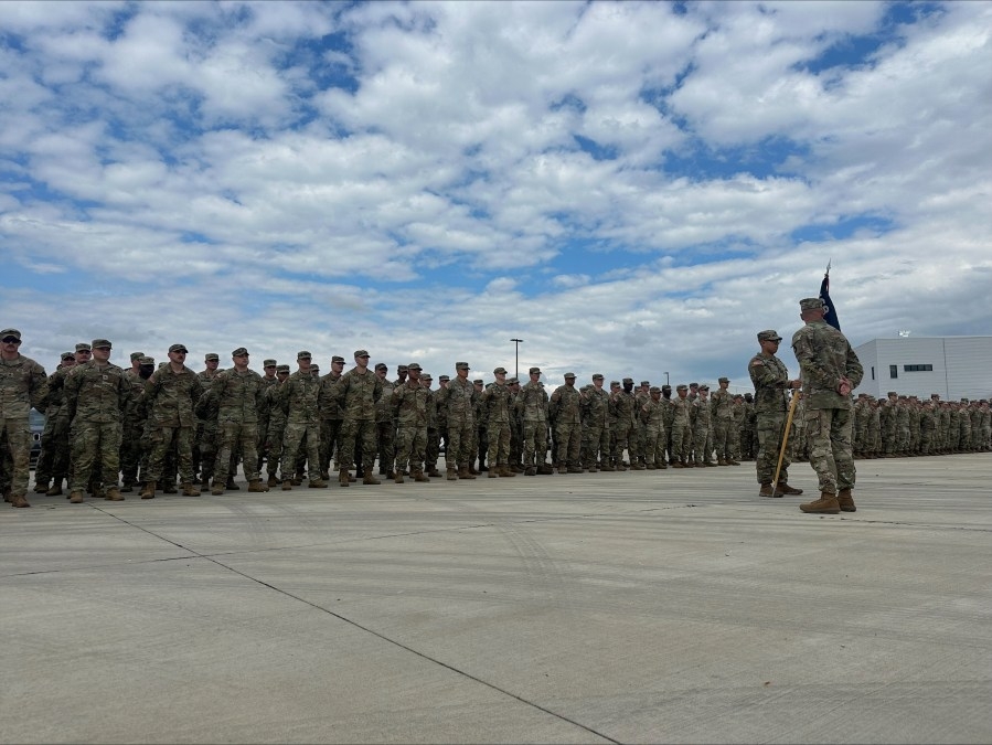 Families part ways with 1,800 Iowa soldiers at deployment send-off ceremonies
