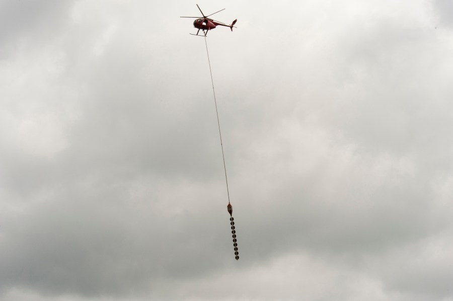 Why a helicopter will be flying over central Pennsylvania