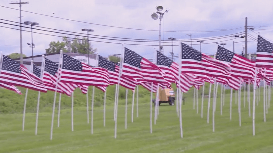 Hundreds of flags part of program honoring heroes in Lebanon County
