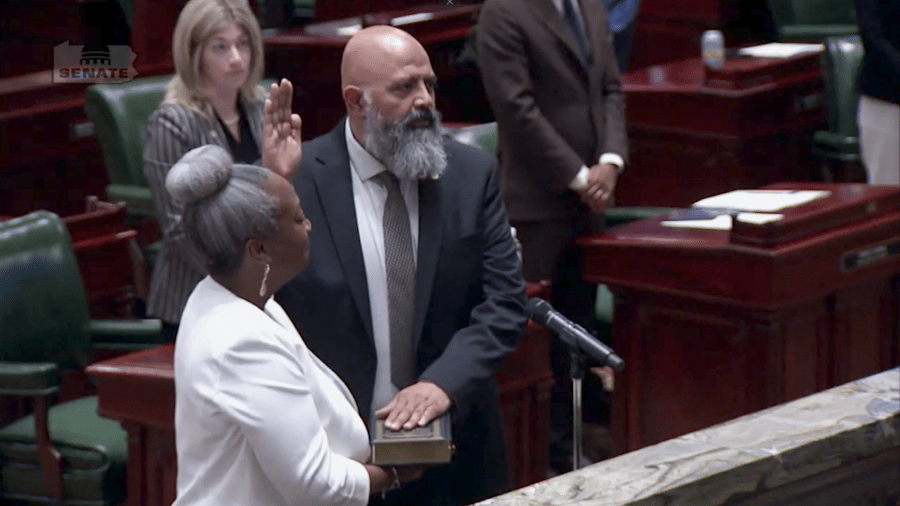 Pennsylvania State Senator James Malone sworn in after election upset