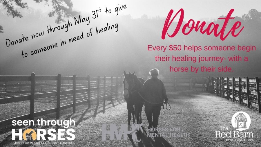 The Red Barn participating in Seen Through Horses mental health campaign through end of May