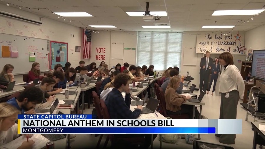 Alabama lawmakers discuss if the national anthem should be played in schools