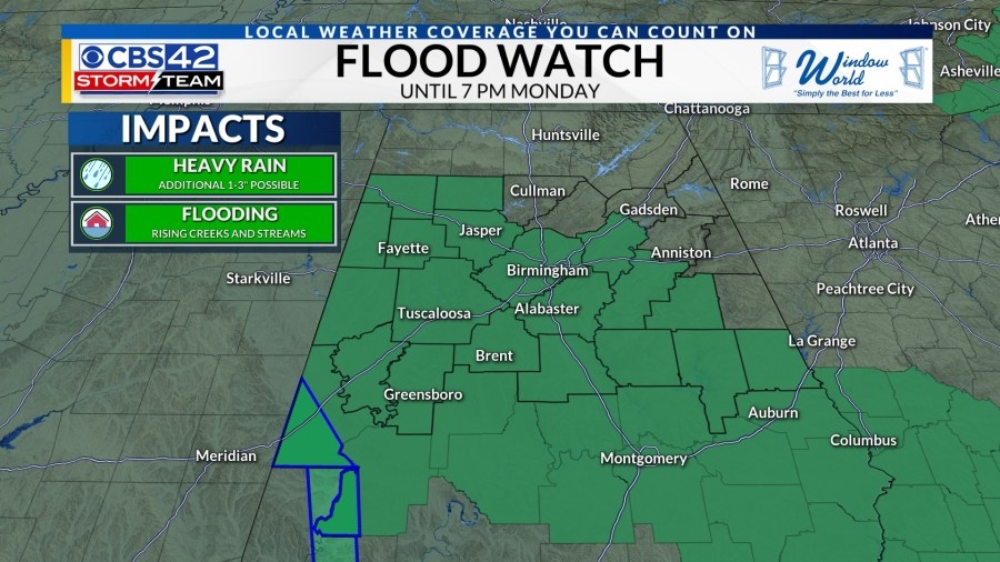 Pockets of flooding possible overnight, some strong storms