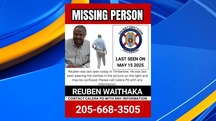 Calera family praying for safe return of missing grandfather as search efforts continue