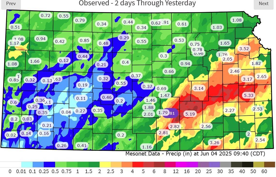 Rainfall totals in the Wichita area break a 94-year-old record. How much fell?