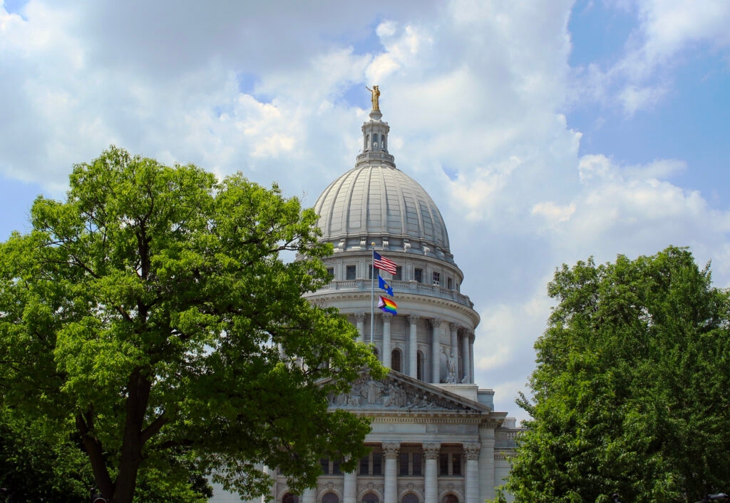 Evers raises Pride flag over Wisconsin State Capitol