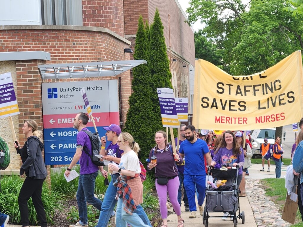Nurses launch strike at Meriter hospital, the first in the facility's history