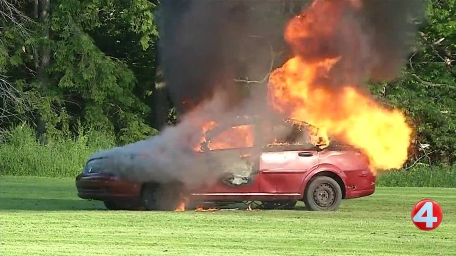 Orchard Park High School creates car crash simulation before prom