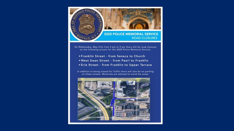Roads closed downtown Wednesday for Buffalo Police Memorial Service