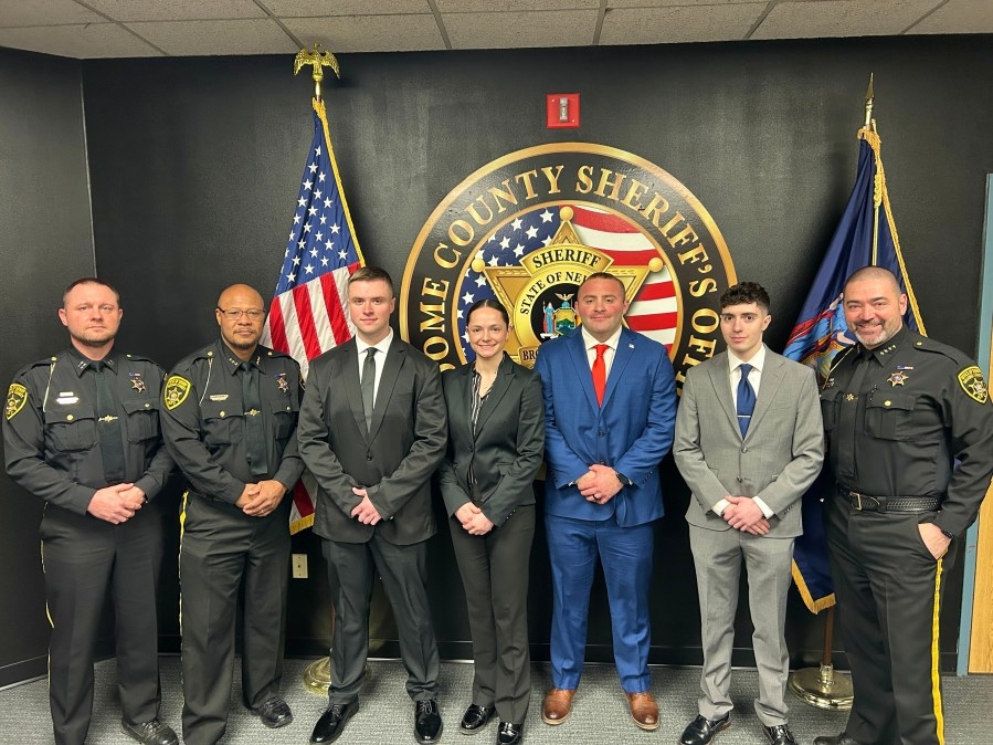 Four new recruits sworn in by Broome Co. Sheriff's Office