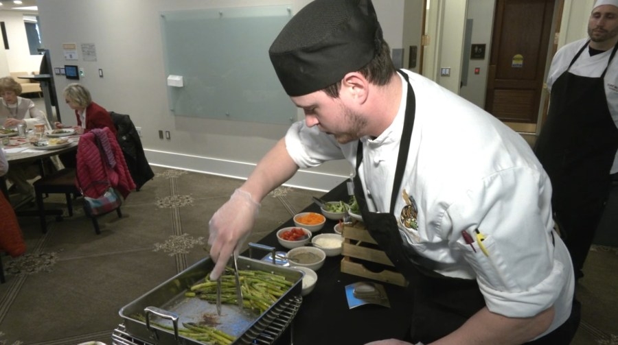 SUNY Broome students prepare lunch for Rotary
