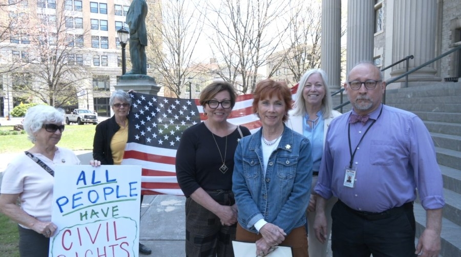Broome County Democrats' rally against Trump