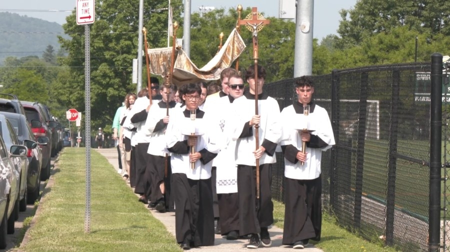 Eucharistic Procession makes way through Binghamton