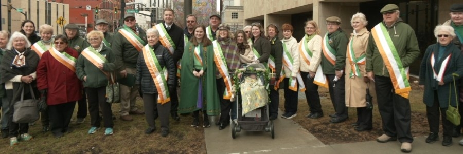 Binghamton's flag raising for Saint Patrick's Day