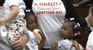 Student inspires former teacher to adopt two little girls on Valentine's Day