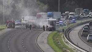 TRAFFIC ALERT: Semi truck on fire in St. Augustine stops traffic on I-95