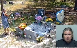 Interlachen woman arrested, caught on camera taking mementos from graves at cemetery