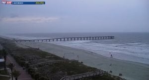 Red flag warning at Jacksonville Beach