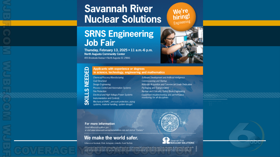 SRNS to host ‘Engineering Job Fair' in North Augusta