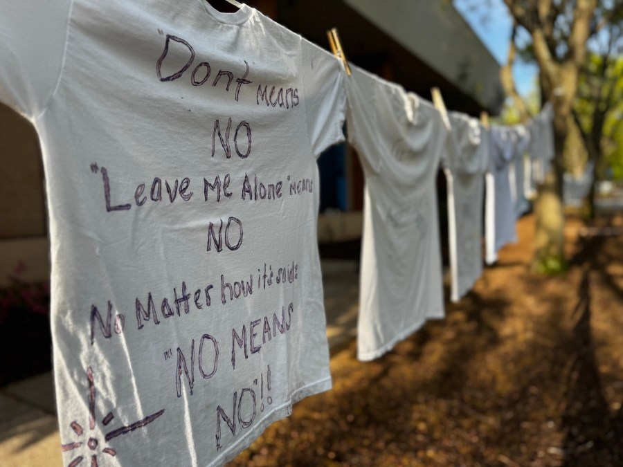 AU starts off Sexual Assault Awareness month observation with 'Clothesline Project'