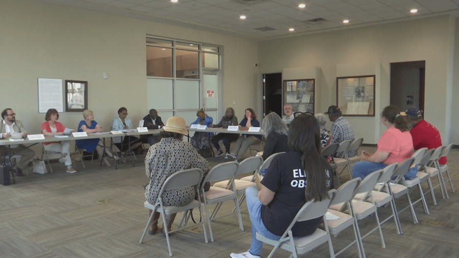 Richmond County Board of Elections discussing advance voting policies at their monthly meeting