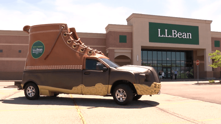 Erie gets the boot, LL Bean Bootmobile tours the town ahead of store opening