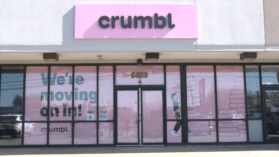 Crumbl Cookie entering nearing opening on Peach Street