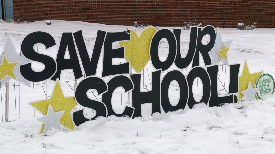 Protest held following closure announcement of Blessed Sacrament School