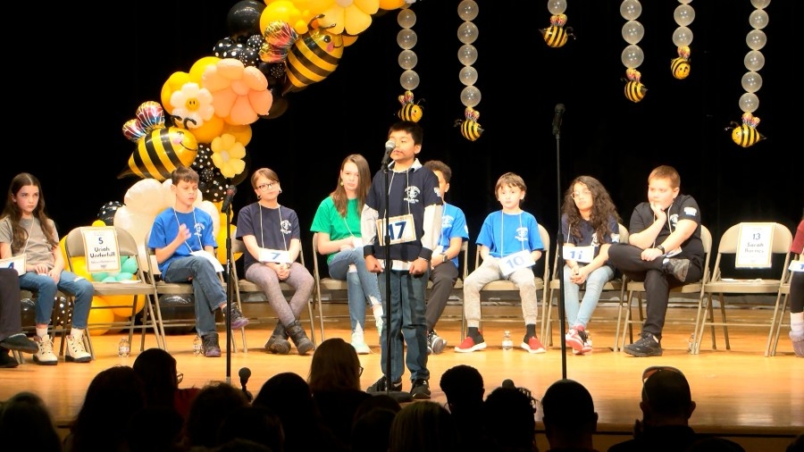 Elementary school students buzz with excitement at second annual spelling bee