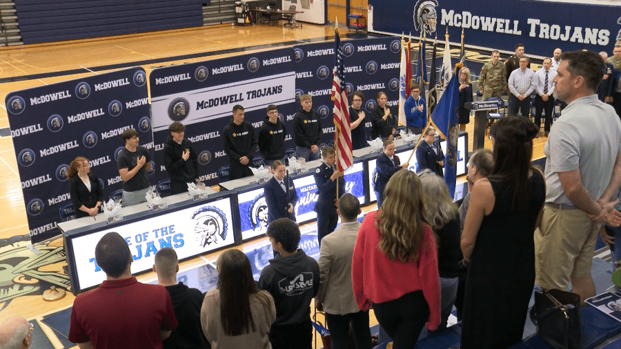 McDowell celebrates 10 students embarking on military careers