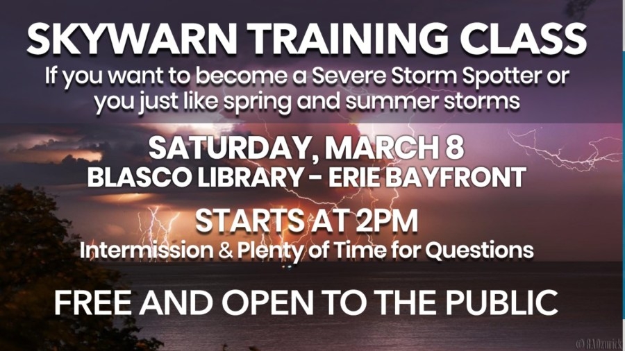 Severe Storms Presentation/Training This Afternoon in Erie
