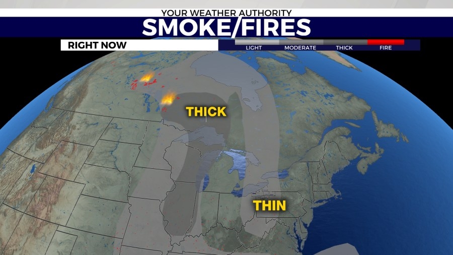 Remnants of wildfire smoke seen in Erie, airquality not concern at this time