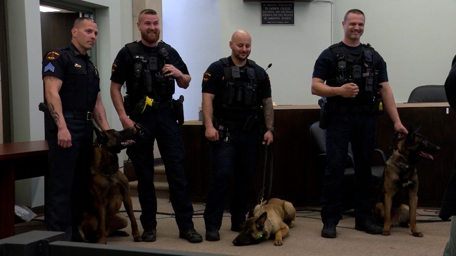 Erie Police Dept.'s K-9 unit officially sworn in, begin patrol duties