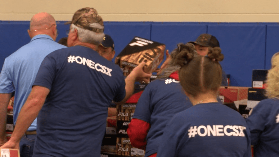 500+ Unicoi County students receive new shoes through CSX donation